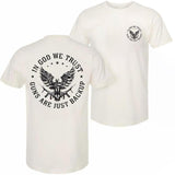 In God We Trust Patriotic Shirt - Eagle and Guns Design, Perfect for Men, Ideal Gift for Dad or Grandpa