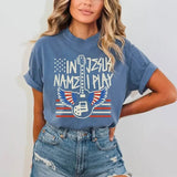 In Jesus Name I Play Shirt, Praise and Worship T-shirt, Religious Church t-Shirt, Jesus Shirt, Faith Shirt, Christian Music Top Collar Comfort Cotton Fabric Traditional