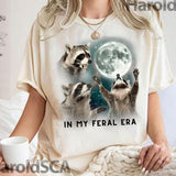In My Feral Era Racoons Howling At The Moon T-shirt And Sweatshirt In My Feral Era Shirt Racoons Howling At The Moon Sweatshirt  sweater and hoodie