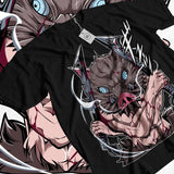Inosuke T-Shirt S-4XL Demon Slayer Kimetsu No Yaiba Anime Manga Gift Shirt Tshirt S-4XL