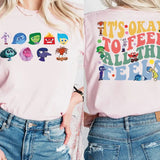 Inside Out It's Okay To Feel All The Feels Shirt, Mental Health shirt, Inclusion Shirt, Speech Therapy Shirt, BCBA Shirt, Para Shirtstyle{n002}2
