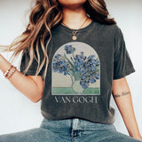 Irises Van Gogh Bookish Shirt, Renaissance Painting Tshirt, Van Gogh Flower Painting Tee, Van Gogh Art T-Shirt, Artist Gift for Her
