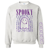 'It Smells Like Spooky Spirit' Halloween Ghost Sweatshirt, Sleeve Print