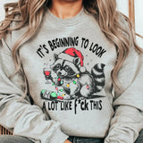 It's Beginning to Look a Lot Like F*CK this Crewneck Christmas Sweatshirt. l Everyday Softstyle Christmas Unisex Pullover Crewneck Sweatshirt.