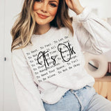 It's Okay DTF Transfers - THIS IS NOT A SHIRT