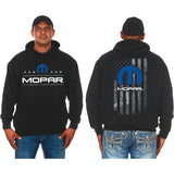 JH DESIGN GROUP Men's Mopar Pullover T-Shirt Hoodie American Flag 2 Sided Hoodie Classic Cotton