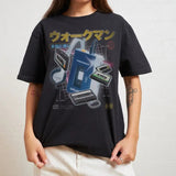 Japanese Walkman T-Shirt, Vintage Bootleg, Vintage Shirt, Funny Shirt, Retro Streetwear Shirt, Gifts Suitable for Men & Women Casual Comfort