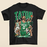 Jayson Tatum Cartoon Style Boston Basketball T-Shirt, 100% Cotton Unisex Shirt, Gift For Fan