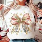 Jesus Christmas Coquette Bow Sweatshirt, Christian Christmas Shirt, Nativity Scene Hoodie, Baby Jesus Sweatshirt, Bible Verse , For Men, For Women
