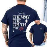 Jesus Is The Way The Truth The Life Tee Cotton Casual Street Style Crew Neck Short Sleeve T-Shirt Top for Unisex