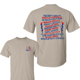 Joe Dirt 4th of July Graphic Shirt, Trendy Cotton Apparel, Funny 2-Sided Merica Tee, Full-Color Casual Menswear Top, Perfect Gift, For Men, For Women