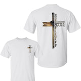 John 316 Cross Easter T-Shirt - Inspirational Christian Graphic with Wooden Cross, Faith-Based Apparel, Unisex, Relaxed Fit, Short Sleeve