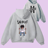 Junior H Sad Boyz Unisex Hoodie Sweatshirt & T-Shirt 2 Sides, Sadboiz Club Hoodie, Suitable for men and women, great gift for friends and family.