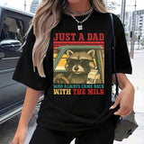 Just A Dad Who Always Came Back With Milk Shirt, Trendy Father Day Shirt, Dad Humor Shirt