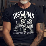 Just A Dad Who Always Came Back With The Milk Father's Day Tee Casual Style Crew Neck Short Sleeve T-Shirt Tops Trendy for Unisex, Perfect Giftstyle{n002}2
