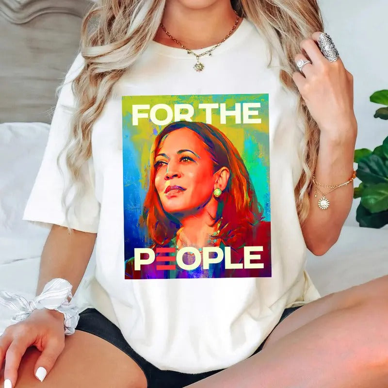 Kamala Harris For The People 2024 Election Shirt, Vintage Shirt, Girl Power, Democrat T-shirt,  Madam Shirt, Harris Shirt, Kamala Harris For President 2024 Shirt, Election 2024
