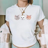 Kawaii Cat Shirt for women, Funny Cat Shirt, y2k baby tee