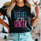Keeper Of The Gender T-shirt, Baby Shower Shirt, Gender Announcement Party, Blue Or Pink, Unisex Gender Reveal Tee