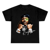 King Von Green Star T-Shirt Classic Cotton Top Fabric Menswear