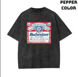 King of Beers Bud Garment-dye Tees, Graphic Tee Shirt, Unisex T-Shirt, Gift For Fan, Him, Her, Crewneck Short Sleeve Shirt, Shirt Trending Top Menswear