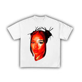 Kiss Of Life Jhene Aiko Big Face Cotton Graphic Tee for Music Fans Gift Trending Menswear T-Shirt