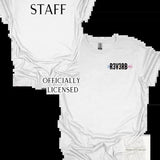 LICENSED Reverse-Reverb Staff Mock Tshirt