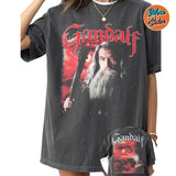 LOTR Gandalf The White Vs Balrog Vintage Shirt, Cotton Unisex T-Shirt, Crew Neck, Size S- 4XL, Menswear Top, Womenswear Top Underwear Streetwear