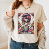 La Chismosa  Lotería Tarot Card Shirt, Mexican Shirt, Spanish Shirt, Catrina T-Shirt, Skeleton Tshirt, Tarot Card  , Unisex Short Sleeve Tee Casual