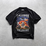 Lactose Tolerant Vintage Bootleg T-Shirt, Retro Milk 90s Funny Graphic Shirt, Funny Shirts For Friends, Y2k  Baggy Shirt, Meme Shirts