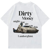 Lamborghini Countach t-shirt, Wolf Of Wallstreet Shirt, Dirty Money Might Just Get You This Lamborghini, Car Clothing