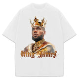 Lebron James King James T-Shirt, Year 21 Basketball T-Shirt, Vintage Painting Style Graphic Design T-Shirt