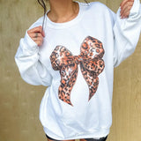 Leopard Bow Graphic Top