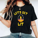 Let's Get Lit T-Shirt, Christmas Lights Shirt, Christmas Gift Tee, Unisex Christmas Tee, Christmas Family Shirt, New Year Short Sleeve, Holiday T-Shirt.