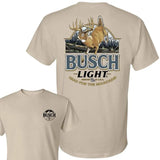 Limited Busch Light Deer Label Double Side Shirt, For Men, For Women Menswear T-Shirt Top Small