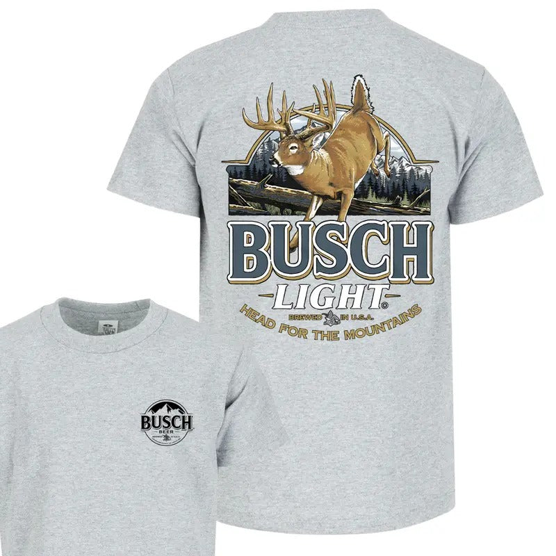 Limited Busch Light Deer Label Double Side T-Shirt, For Men, For Women, Premium Outdoor-Themed Apparel, Perfect For Hunting Trips And Everyday Comfort Menswear