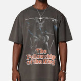 Lord Of The Rings Fellowship Vintage T-Shirt Movie Shirt Menswear Streetwear Movie Fans Graphic Casual Clothing Crewneck X-Mas Present Cotton Top