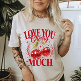 Love You Cherry Much Valentine's Day UNISEX HEAVY COTTON Shirt - 2 at This price Medium and XL