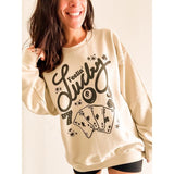 Lucky Collage Graphic Pullover