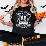 Lydia Deetz Photography Shirt, Halloween Sweatshirt, Adult Halloween Shirt, Horror Shirts Adults Tee, Goth Halloween, Spooky Season T Shirt, Unisex Short Sleeve Tee Shirt, Casual Clothing