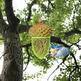 Outdoor, Metal Mesh, Bird Feeder, Metal, Acorn Roof