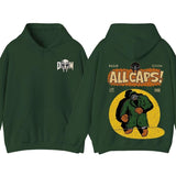 MF Doom Madlib All Caps 2-sided Hoodie Sweatshirt T-Shirt, Graphic Cotton Long Sleeve Tops For Men And Women, Casual Streetwear Wear