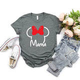 Mama - Mama Minnie Unisex T-shirts Mom Tee Minnie Mama T-shirt Vacation Shirts