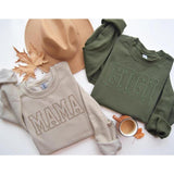 Mama Embroidered Sweatshirt, Grandma Embroidered Sweatshirt, Grandma Gift, Gift For Mom, Mother's Day Gift, Mama Personalized Sweatshirt