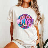 Mama Floral Glitter DTF Transfers - THIS IS NOT A SHIRT