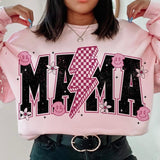 Mama Lightning Bolt Sweatshirt, Funny Mama Tee, Mom Life Gift, Retro Mama Tee, Mother's Day Gift