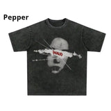 Manfinity EMRG Loose Fit Men's Slogan & Angel Print Drop Shoulder TSHIRT Cotton Unisex T-Shirt, Crew Neck, Size S- 3XL, Menswear Top, Womenswear Top