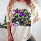 Mardi Gras Monster Truck Tshirt Sweatshirt, Coquette Shirt, Mardi Beads Louisiana Festival Shirt, Fat Tuesday Sweatshirt, Unisex Sweater Pullover Tee