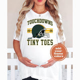 Maternity Football Shirt, Pregnancy Announcement Football T-shirt, Fall Maternity Tee, Tailgating For Two, Custom Due Date For Expecting