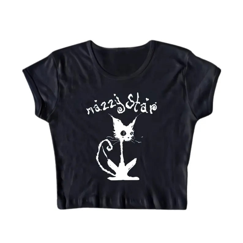 Mazzy Star Baby Tee, Clothes 2000s, Y2k Top Women Streetwear, Emo Girl Tops, Grunge 2000s, Women's Vintage T-Shirt, Gift For Her, Punk Style, Grunge Baby Tees