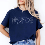 Medical Nurse Modern Minimalist T-Shirt, Doctor RN Gift, Floral Minimal sweatshirt, Dr, Travel Nurse, Peds, L&D, MBU, Nurse Gift Fabric Fit